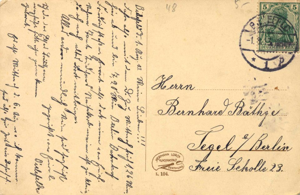 Bielefeld, Nordrhein-Westfalen - Neuer Aufgang zum Johannisberg (back) (Zeno Ansichtskarten)