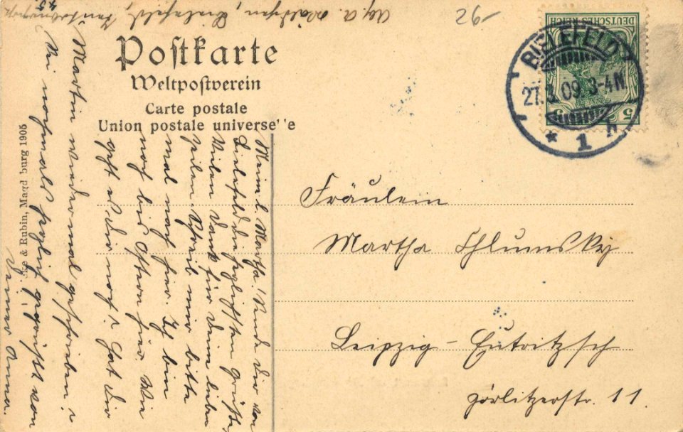Bielefeld, Nordrhein-Westfalen - Restaurant Auf der Hünenburg (back) (Zeno Ansichtskarten)
