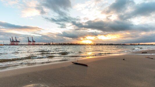 Sand sky elbe photo