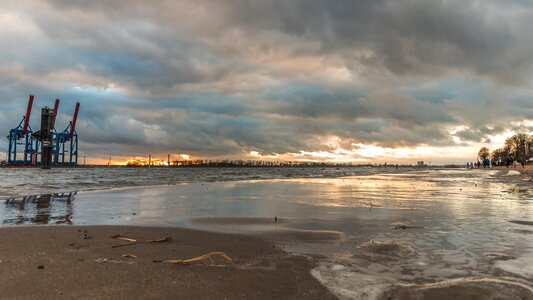 Sand sky elbe photo