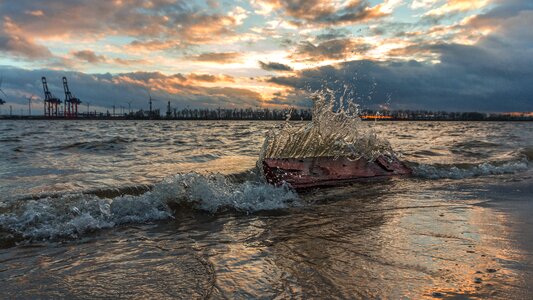 Sand sky elbe photo