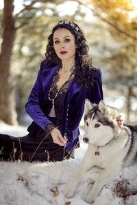 Winter outdoors woman
