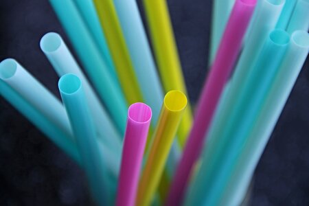 Colorful plastic tube photo