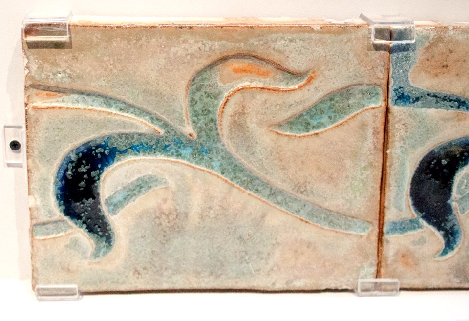 Bigot - Frieze, the base tiles of the Bigot-pavilion