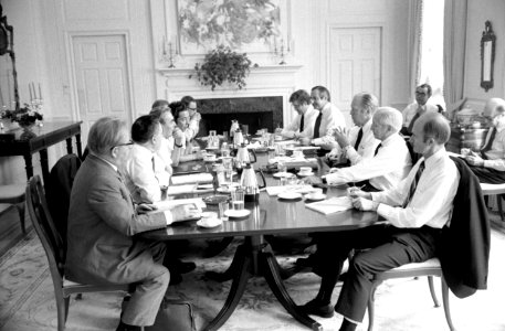 Bilateral meeting between President Gerald Ford and Soviet General Secretary Leonid Brezhnev photo