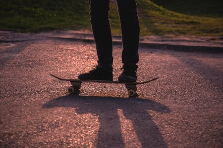 Boarding boy city photo