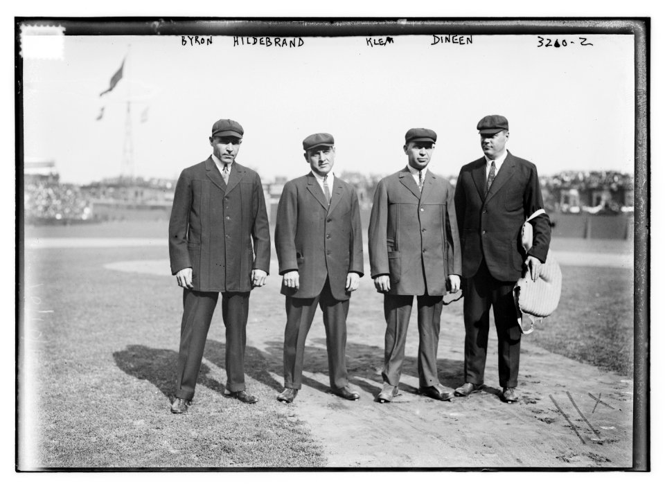Bill Byron, George Hildebrand, Bill Klem, Bill Dinneen (umpires) (baseball) LCCN2014697771