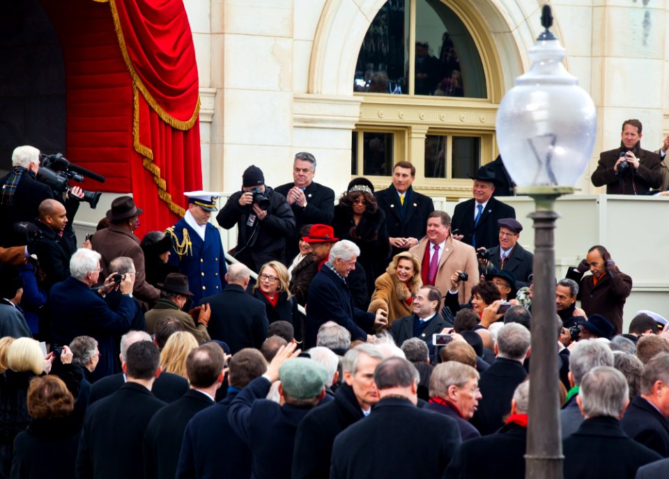 Bill and Hillary Clinton at the U.S. Capitol on Inauguration Day, January 21, 2013 4FAF1
