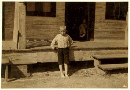 Bill May, a bright, freckled five year old, who works in Barataria Canning Co., said he made fifteen cents the day before and his mother said, 'He can make fifteen cents any day he wants to LOC cph.3a01058