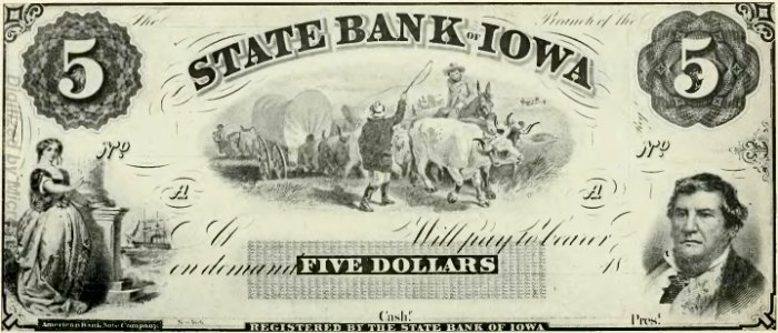 Bill of the Old State Bank of Iowa - History of Iowa