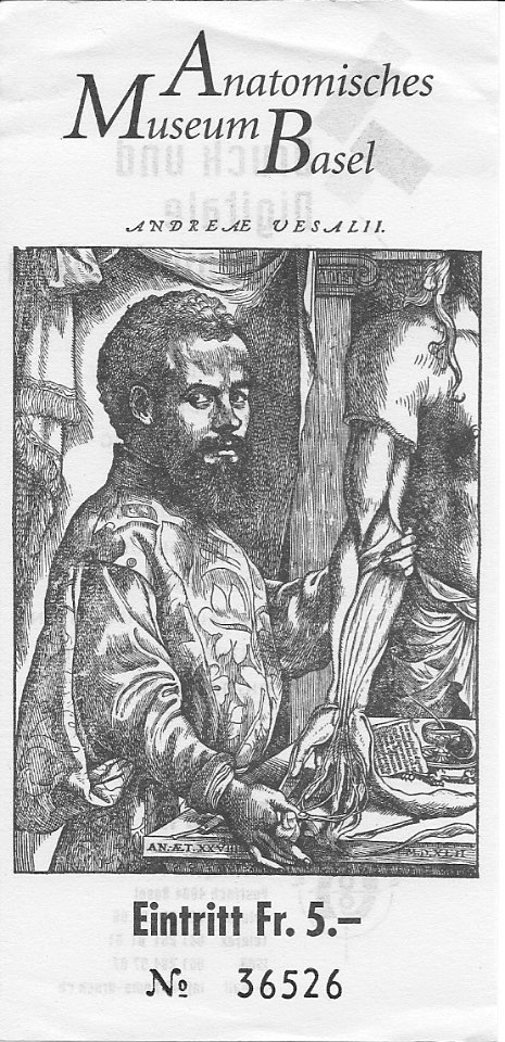 Billet Anatomisches Museum, Basel (2012 Vesalius)
