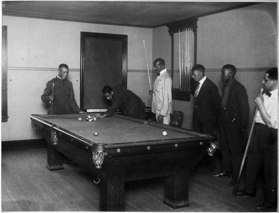 Billiard room at the Berean Club, Philadelphia, Pennslyvania. - NARA - 533632