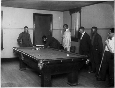 Billiard room at the Berean Club, Philadelphia, Pennslyvania. - NARA - 533632