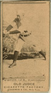 Billy O'Brien, Washington Statesmen, baseball card portrait LCCN2007686962
