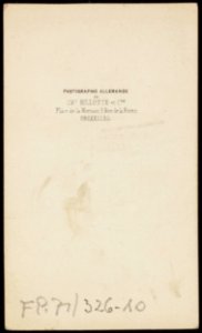 Billotte, Charles (& Cie) - carte de visite, achterzijde