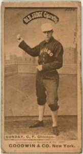 Billy Sunday, Chicago White Stockings, baseball card portrait LCCN2007686489