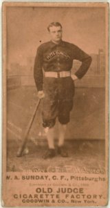 Billy Sunday, Pittsburgh Alleghenys, baseball card portrait LCCN2007686946