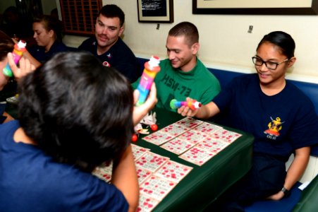 Bingo night 141022-N-GW918-055