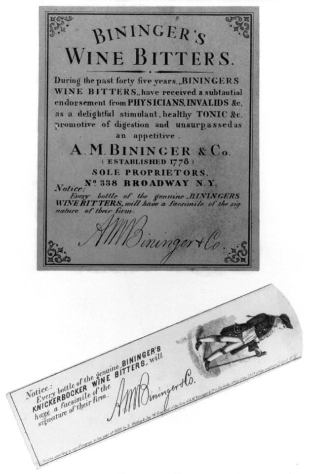Bininger's Wine Bitters LCCN2001701439