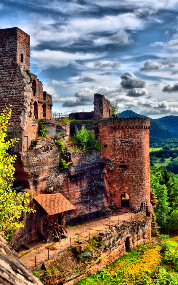 Antiquity panorama castle keep of alt-dahn