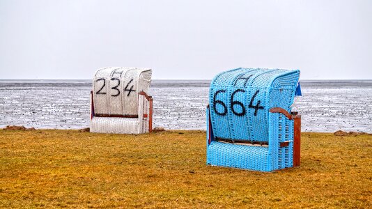 North sea beach chair nature