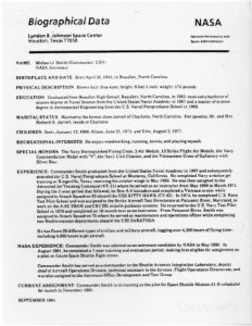Biographical Data, Ellison S. Onizuka - NARA - 198457