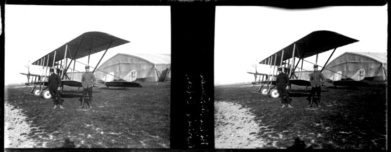 Biplan M. Farman. Capitaine Colard - Fonds Berthelé - 49Fi270