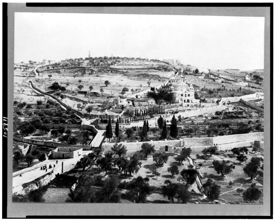 Bird's-eye view of Jerusalem and Mt. Olivet LCCN93500420