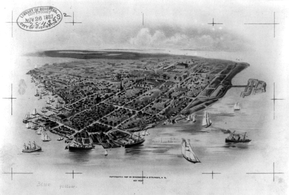 Bird's-eye view of Key West Florida, 1887 LCCN2001697714