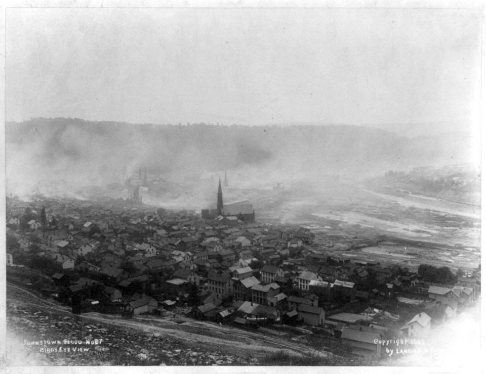 Bird's-eye view of Johnstown, Pa., after flood LCCN2002707125