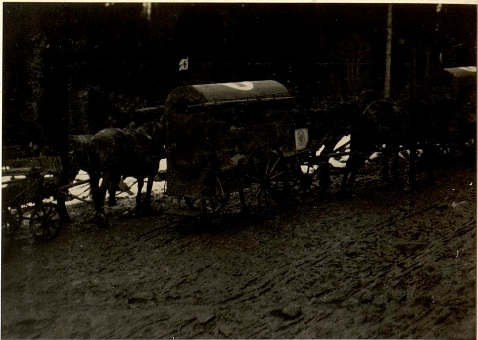 Birnbaum Etappenstraße im Lesachtal mit Sanitätswagen. (BildID 15471744)