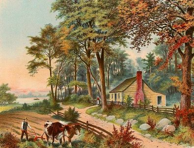 Birthplace of Ulysses S Grant, color illustration, cropped