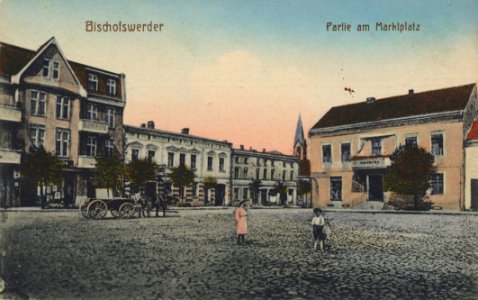 Bischofswerder, Ostpreußen - Marktplatz (Zeno Ansichtskarten)