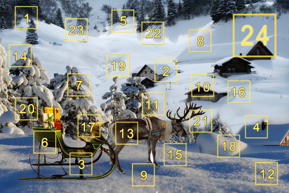 Advent snow mountain christmas