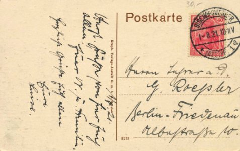 Bischofswerder, Ostpreußen - Schuhmacherstraße (back) (Zeno Ansichtskarten)
