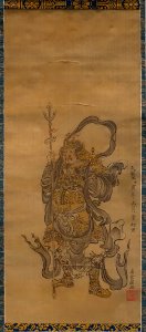 Bishamonten (Vaisravana) by Itaya Keishu (Hiromasa), Edo period, dated 1782 AD, ink and light color on silk - Tokyo National Museum - Tokyo, Japan - DSC09526
