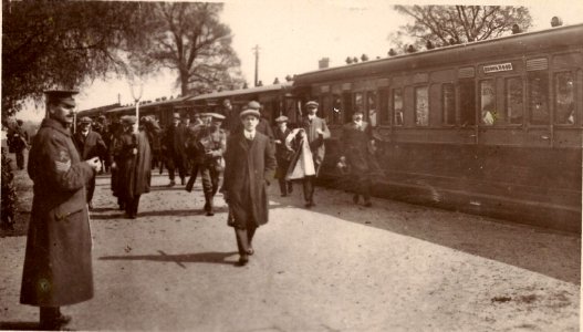 Bisley Camp railway station (postcard)