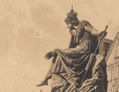 Bismarckbrunnen Flensburg - 1903 - Germania in groß