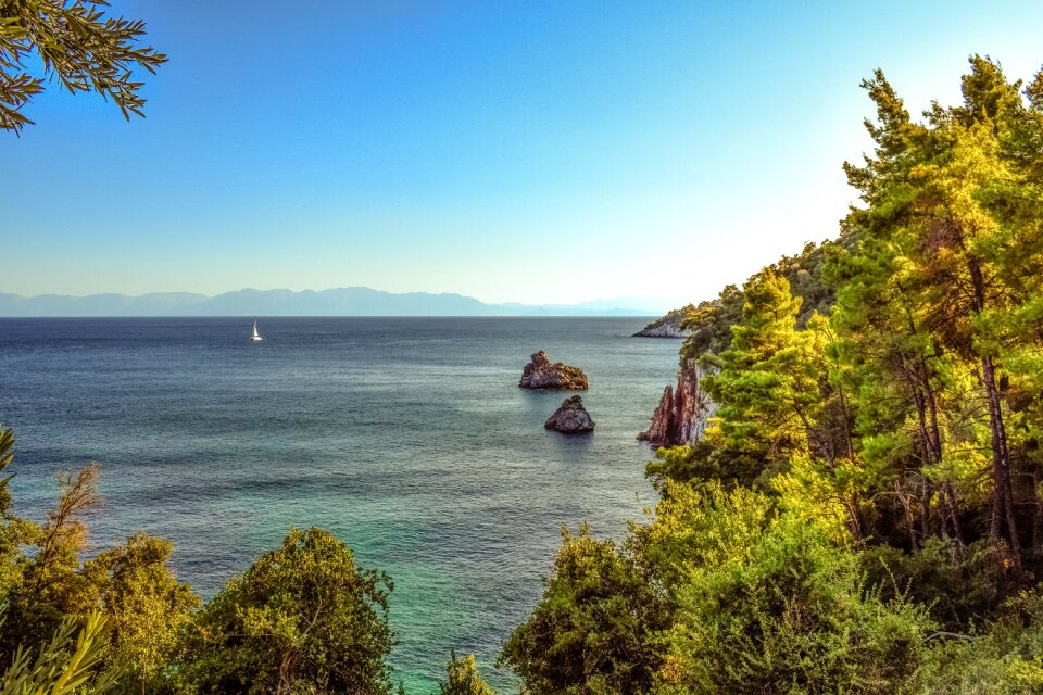 Landscape coast rocks