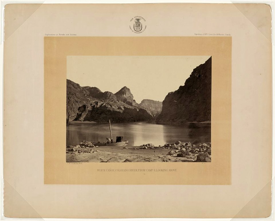Black Cañon Colorado River, from camp 8, looking above - T.H. O'Sullivan, phot. LCCN99404085