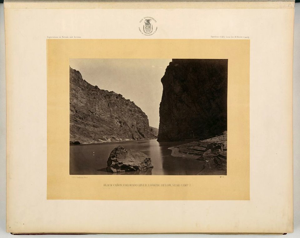 Black Cañon, Colorado River, looking below, near Camp 7 - T.H. O'Sullivan, Phot. LCCN2009632147