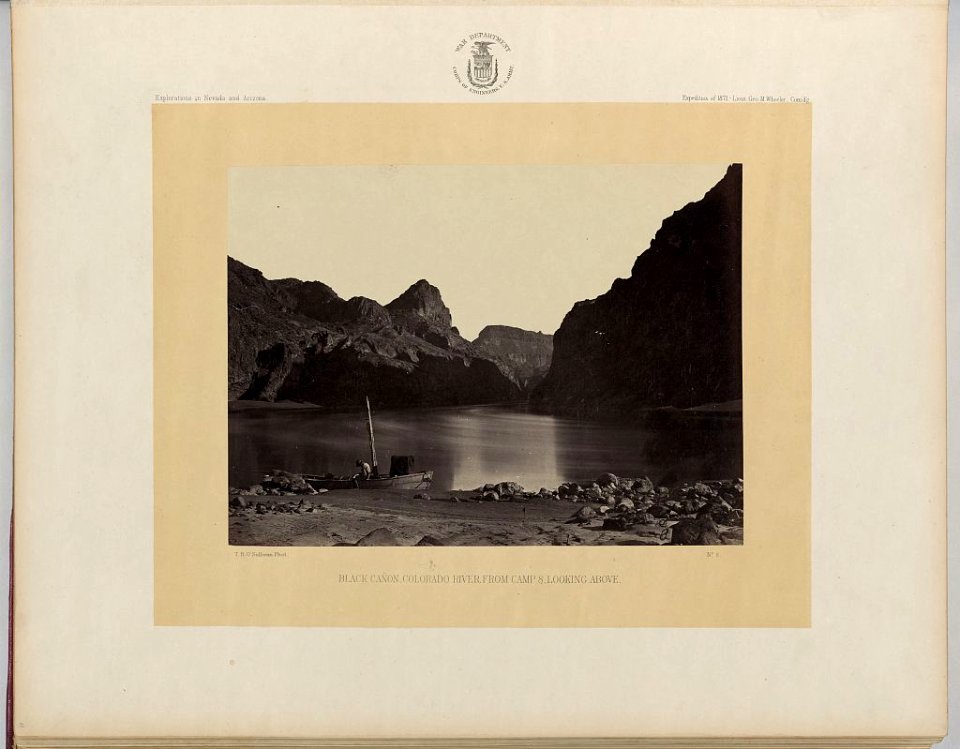 Black Cañon, Colorado River, from Camp 8, looking above - T.H. O'Sullivan, Phot. LCCN2009632148