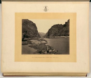 Black Cañon, Colorado River, looking above from Camp 7 - T.H. O'Sullivan, Phot. LCCN2009632119