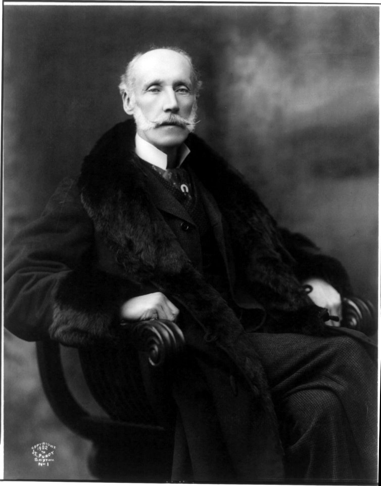 C.A.P. Talbot, three quarters length portrait, seated, facing right; in fur-lined greatcoat, wearing horseshoe stickpin LCCN2005688923