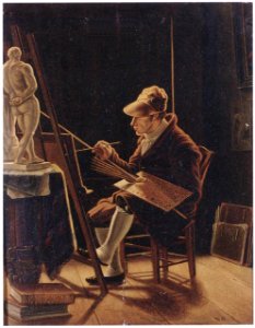 C.J. van Baar van Slangenburgh - Zelfportret in atelier