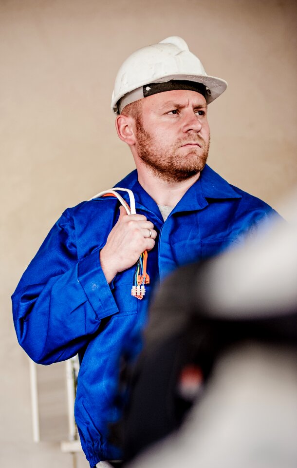 Worker building professional