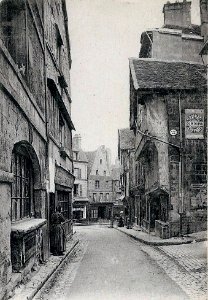 Caen rueporteauberger-rueham-ruemontoirpoissonnerie cpa