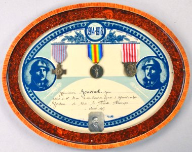Cadre commémoratif de la guerre 1914-1918 de Jean Jouvenel