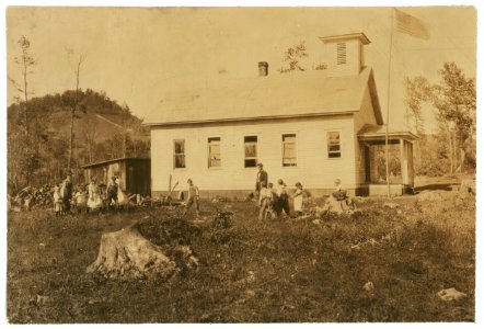 Caesar Mt. School, - one of the remote rural schools in Pocahontas Co. An average school except that it needs more playground space cleared and toilets need improving. LOC cph.3a29827