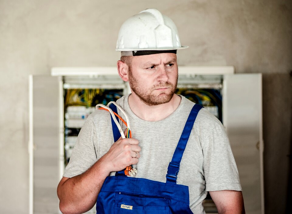Worker building professional
